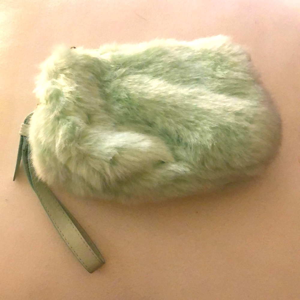 Fur mint wristlet